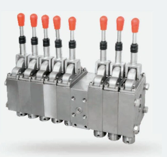 Multi-way hydraulic valve banks from the supplied catalogue