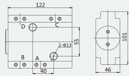 Original dimension drawing or hydraulic symbol excerpt 1 for YD-PK125/40