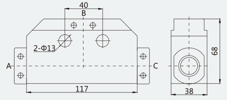 Original dimension drawing or hydraulic symbol excerpt 1 for FDJ320/31.5