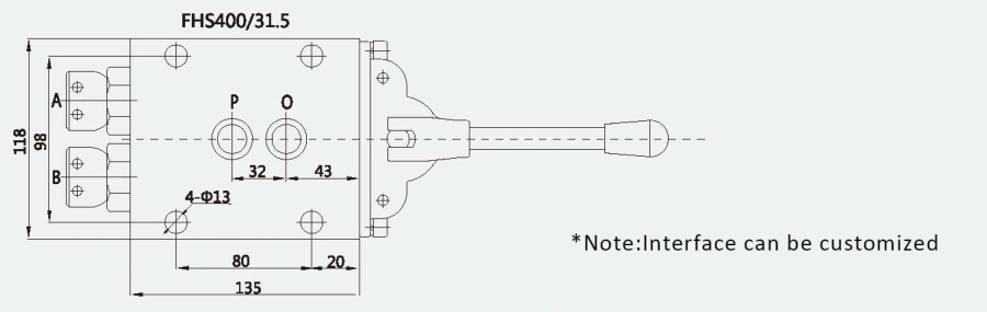Original dimension drawing or hydraulic symbol excerpt 2 for FHS400/31.5(3)
